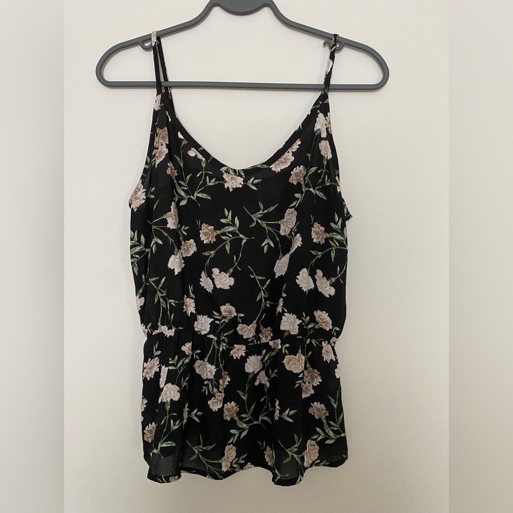 Black Forever 21 Peplum Tank Top